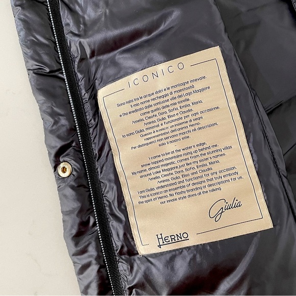 HERNO Black Down Guilia Vest, IT40 - Picture 8 of 16